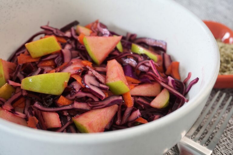 Winter Glow Red Cabbage Apple Salad