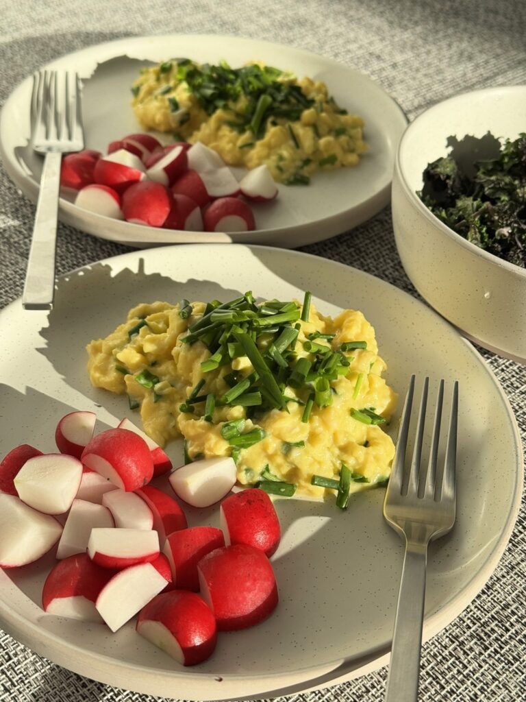 Easy Spring Scrambled Eggs with Fresh Herbs